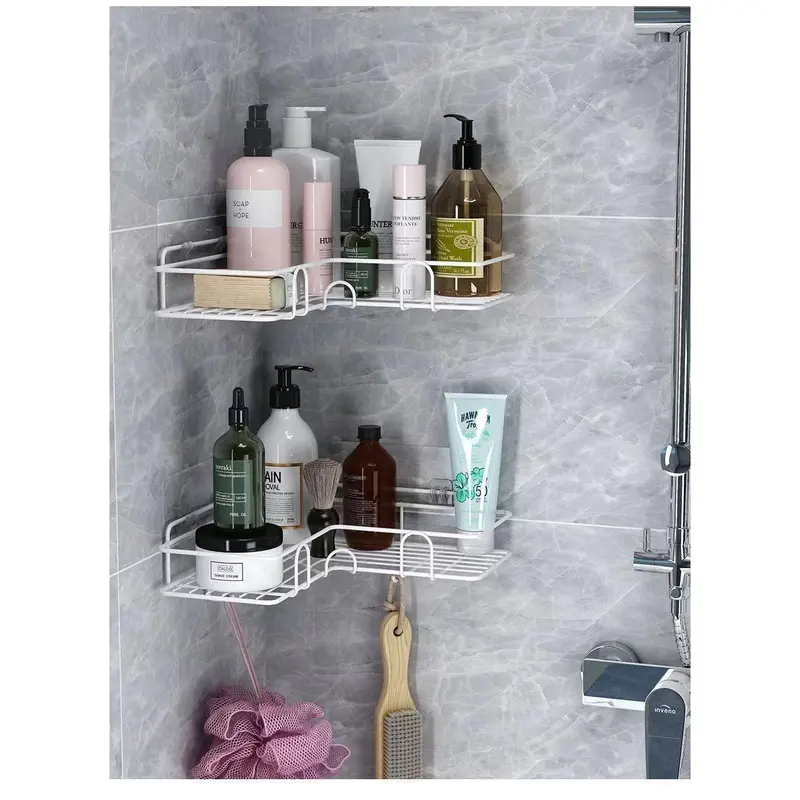 Giá Để Đồ Nhà Vệ Sinh, Thiết Kế Ba Chân, Thích Hợp Cho Nhà Vệ Sinh, Phòng Tắm Và Nhà Bếp, Có Thể Được Sử Dụng Làm Giá Để Đồ Nhà Vệ Sinh, Giá Treo Tường 4