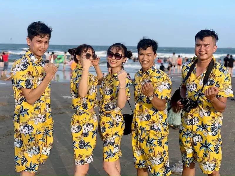 [Xưởng Xả Kho] Bộ Sơ Mi Đi Biển Họa Tiết  Nổi Bật  - Sơ Mi Hoa Lá - Sơ Mi Du Lịch - Áo Nhóm Team Building- Đủ Size Nam Nữ- - Kate Voi Top Women 4
