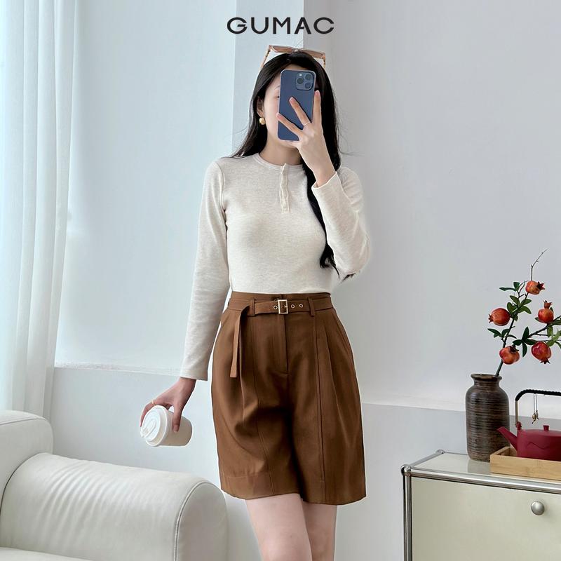 GUMAC - Quần ngắn rã dọc SHE12021 Nữ  Women 5