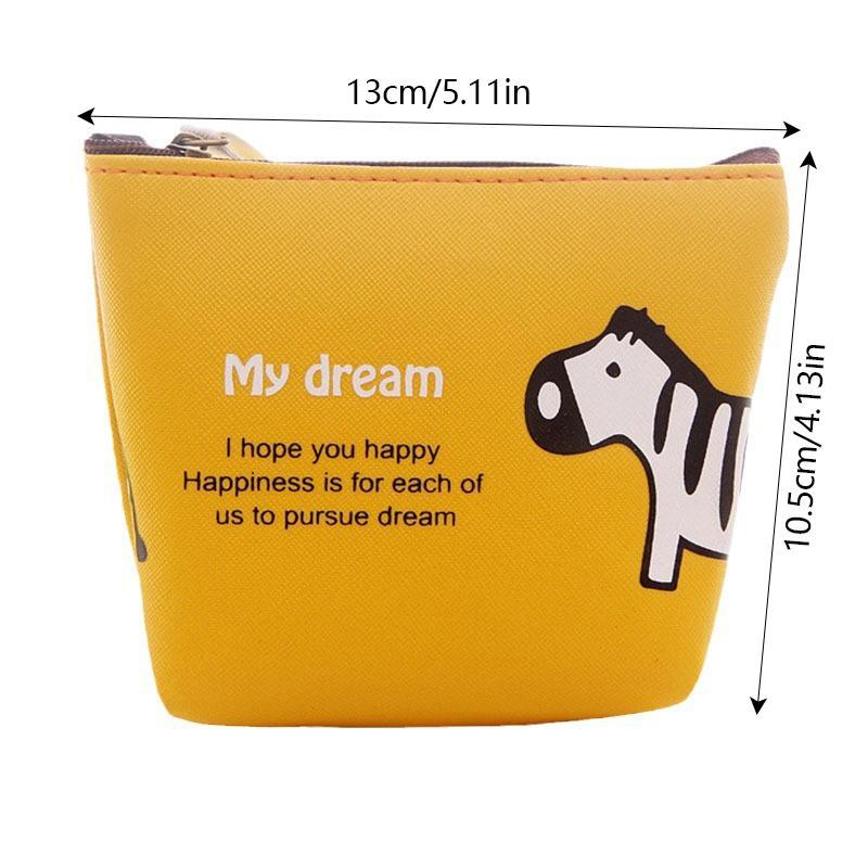 Random Color Cute Animal Design Storage Bag, 1 Count Creative Simple Printed Coin Purse, Gift Bag for Bridesmaid, Home Organizer for Living Room Bedroom 1