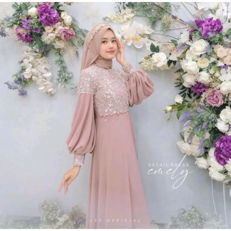 Emely dress payet dress kondangan dress pesta dress lebaran Anggun