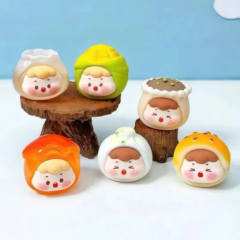 ￼Túi mù bé bánh bao size 2.5cm biểu cảm siêu dễ thương DIY Mô Hình Đồ Chơi Toy Voi 0