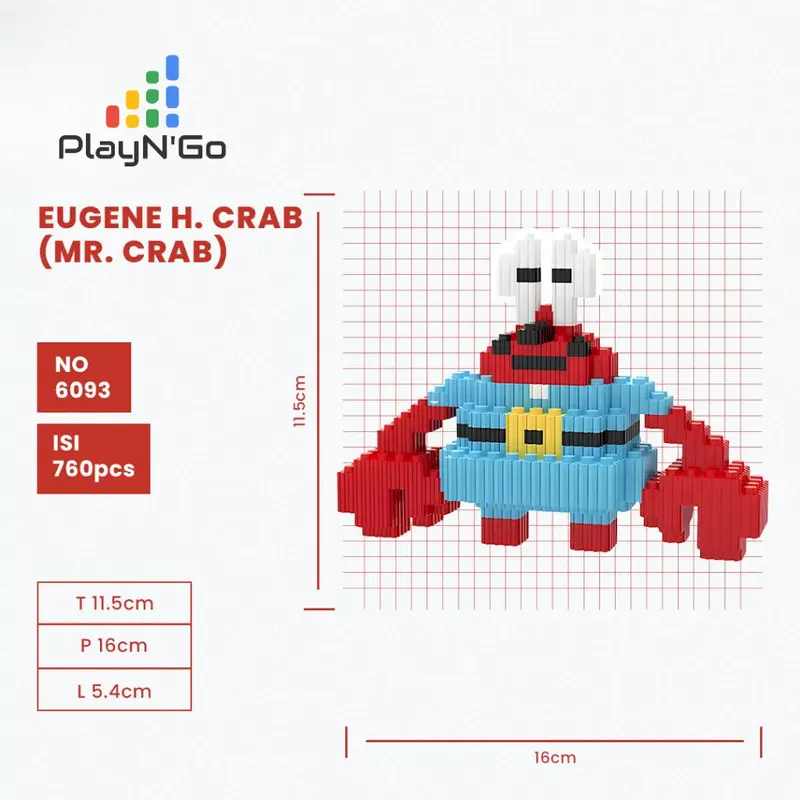 Original Nano Blocks Bricks SPONGEBOB & Friends 3D, Mainan Blok Susun, brick spongebob, Dekorasi Hiasan Karakter Animasi, hadiah Kado Anak 5