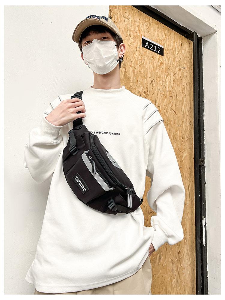 Product Introduction of New Japanese Ins Chest Bag Harajuku Large-Capacity Crossbody Bag Men's Fashion Brand Multi-Functional Travel Sports Small Bag All-Match Waist Bag 12