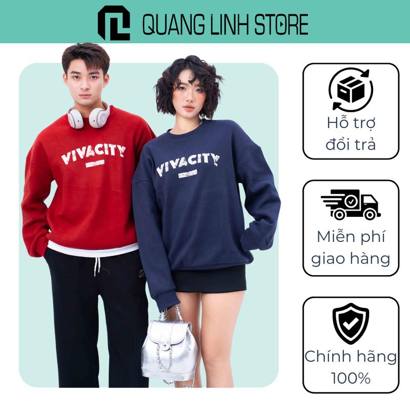 Áo Sweater Vivacity Nỉ Ép Hàn Cao Cấp Định Lượng 410gsm Mềm Mịn Dày Dặn Phong Cách Hiện Đại Thời Trang Unisex Nam Nữ Menswear Dài Tay