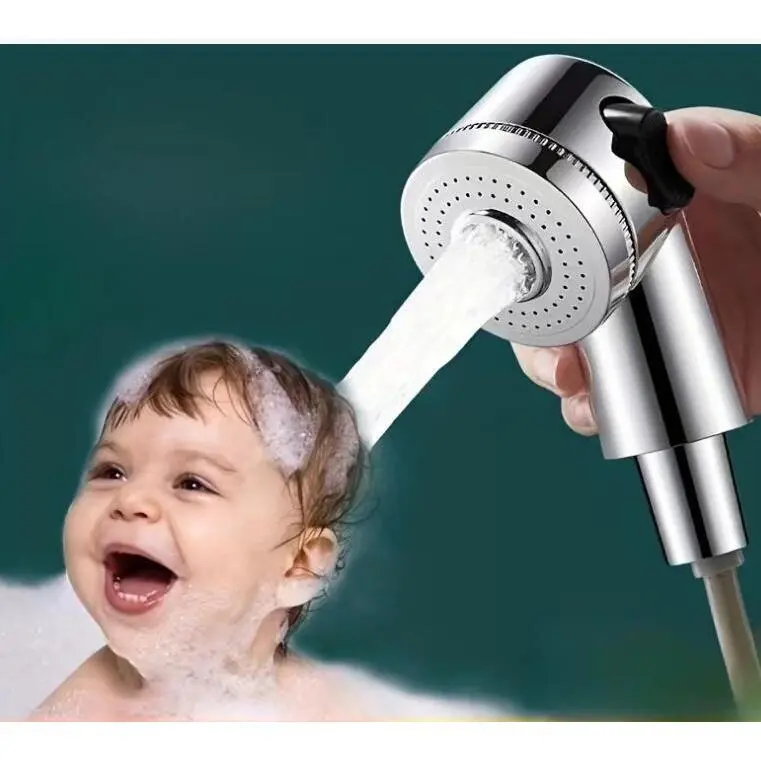 Đầu Vòi Hoa Sen Nhỏ Cầm Tay Chất Liệu ABS, Để Thoa Dầu Gội Đầu, Thích Hợp Cho Salon Gội Đầu, Loại Công Tắc Bên, Phụ Kiện Phòng Tắm, Bộ Phần Cứng, Q1, VNB15 5