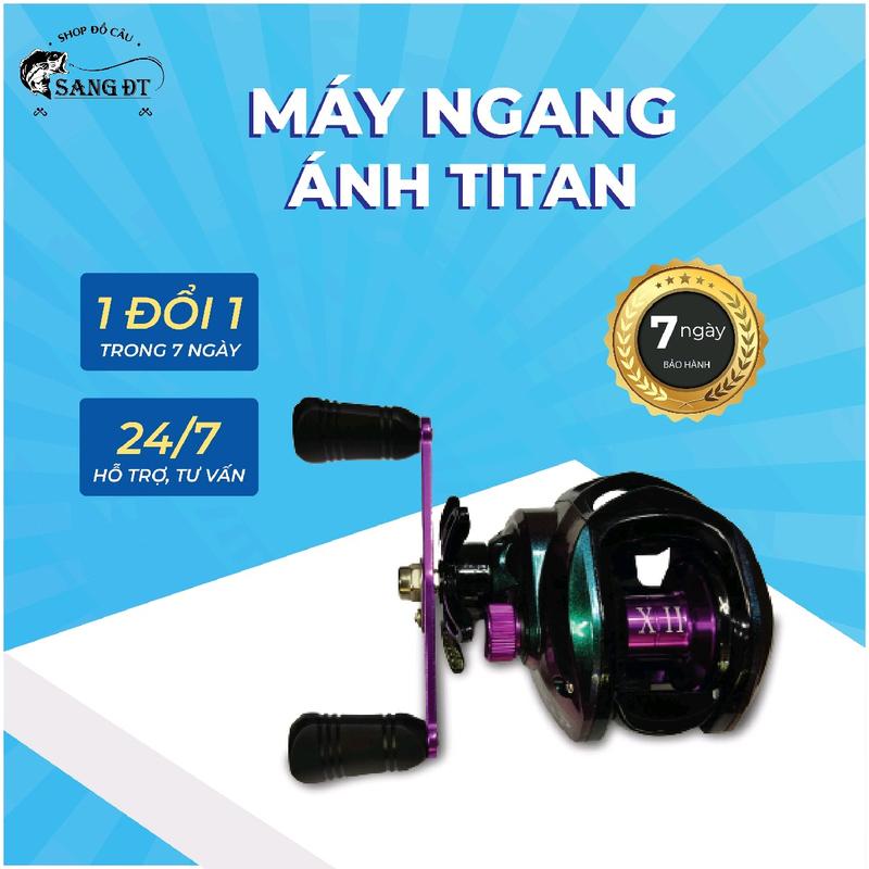 Bảo Hành 7 Ngày Máy Ngang Ánh TiTan Fishing Đi Câu Bắt Cá Lure Câu Cá Tay Quay