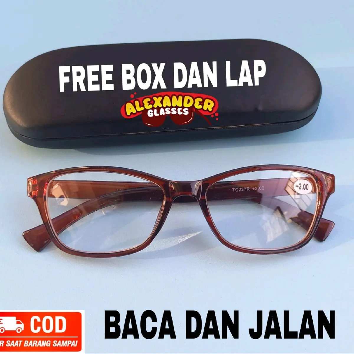 kacamata baca dan jalan double fokus, pria dan wanita, frame elegan