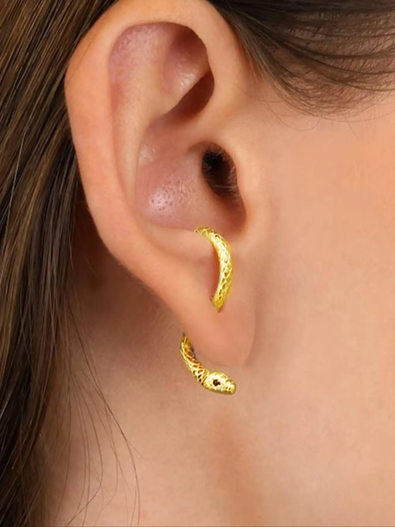 925 Sterling Silver Cute Snake Design Earrings, Fashionable Earrings for Women & Girls, Trendy All-match & Exquisite Jewelry for Birthday Gift,  Girlfriend Gifts