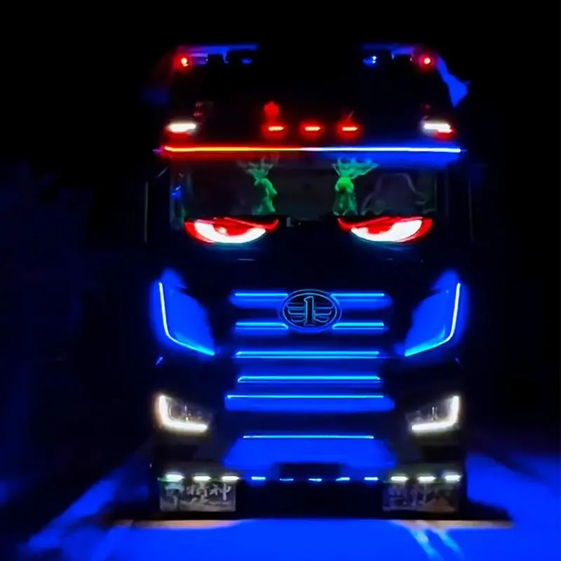 BECKY LED strobo mata mini  Strip Lampu  Mobil Fleksibel dengan Layar  Super Terang Panel Lampu Warna RGB Tahan Air Berkedip gerak truk lampu truk bergerak - Kendaraan, Otomotif Kabel Car strobo  mata headlamp custom STROBO MATA RUNNING TEXT TERBARU 6