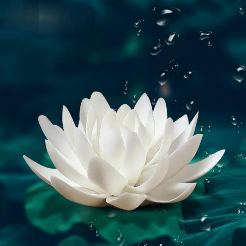 1pc Ceramic White Lotus Incense Burner, Flower Stick Holder for Yoga Studio Living Room Home Decor Freshener Scent 6