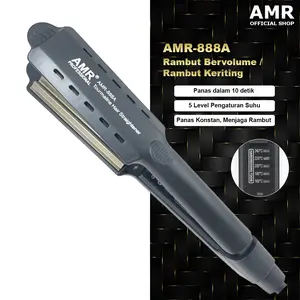 AMR-888A/ Catok Rambut AMR Baba (Genteng) (ZigZag) Tipe AMR-888A (Catokan Rambut) - CO wave tidak steker eu catokrambut murah