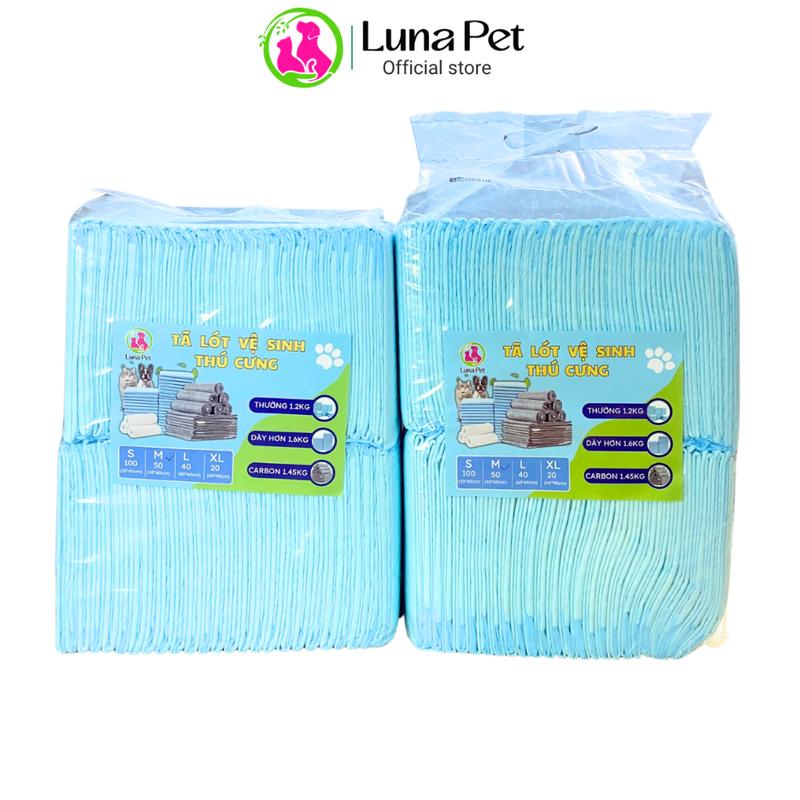 SỈ SL Tã giấy lót chuồng cho chó mèo siêu thấm hút LunaPet TG01- Tã giấy lót khay cho chó nhiều kích thước