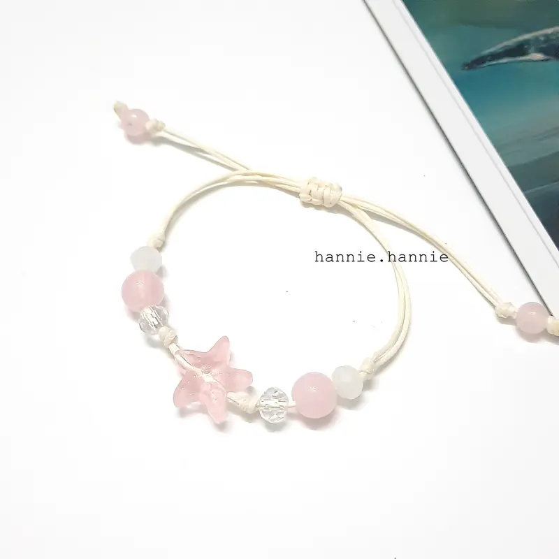 Starfish - Vòng tay dây sáp sao biển (Trắng/Đen/Đỏ/Cam/Vàng/Xanh lá/Xanh biển/Tím) 5