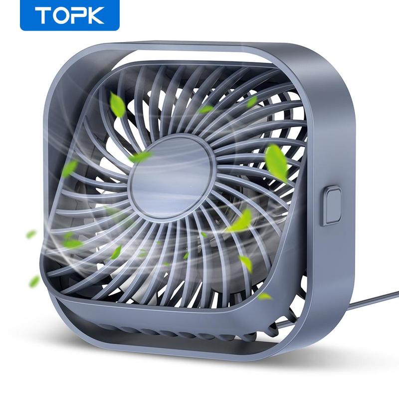 USB Powered Desk Fan, 360° Adjustable Angle Mini Fan, Portable 3 Wind Speeds Desktop Fan, Adjustment Table Fan For Home Office Car 0
