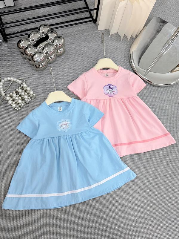 Đầm bé gái  COTTON dáng xuông họa tiết cinnamoroll hot hit, váy bé gái size 10- 30 kg