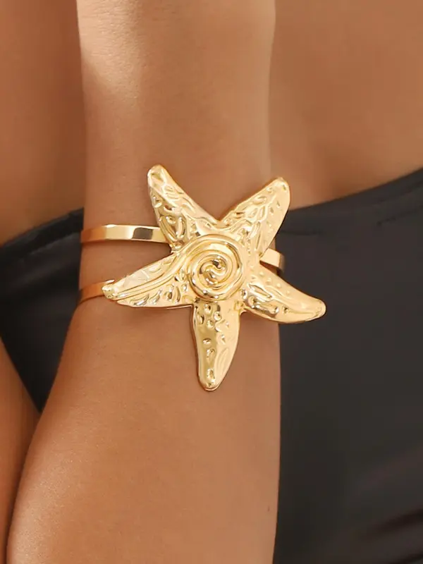 Starfish Design  Bangle, Fashionable Jewelry for Women for Party, Daily Clothing Decor, Trendy All-match & Exquisite Jewelry for Birthday Gift 0