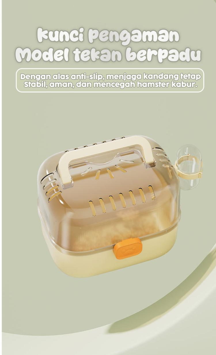 FOCAT Kandang Hamster Portable F23 Kandang Mini Hamster Desain Transparan/Rumah Hamster Mini FOCAT Kandang Hamster Portable F23 Kandang Mini Hamster Desain Transparan/Rumah Hamster Mini