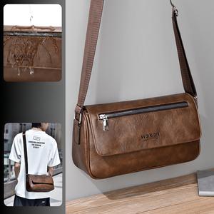 New Men's Crossbody Bag High-end Leather Material Shoulder Bag, Large Capacity Messenger Bag, Excellent Choice for Daily Use in Office Commuting, Business Trips, and Travel