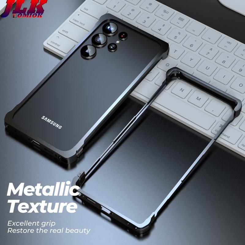 Ốp Lưng Ốp Lưng Sốc Nhôm Cho Samsung S25 Edge S24 S23 S22 Ultra Chống Sốc Khung Kim Loại Vỏ Điện Thoại JLK