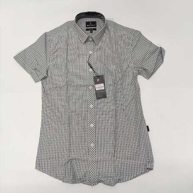 Áo sơ mi nam ngắn tay,sơ mi công sở chất lanh lụa mềm mịn mặc cực mát Menswear Cổ Tròn 2