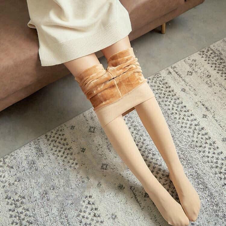 Quần tất lông Nữ ấm co giãn tốt 1 size dưới 55kg Women Nhung Voi