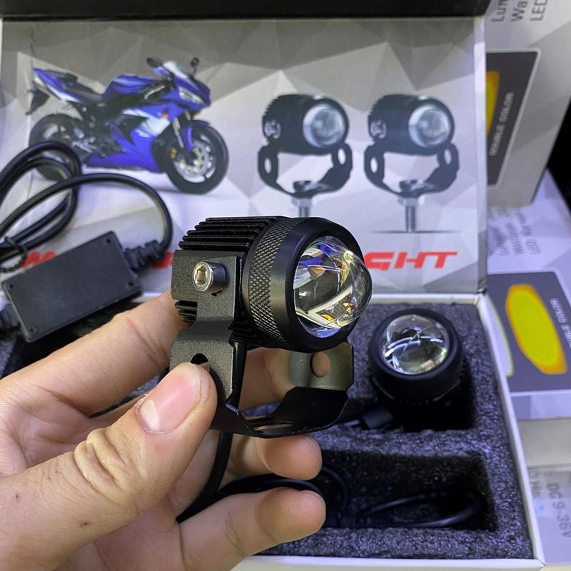 Đèn Trợ Sáng Bi Cầu Mini Driving Light Xe Máy Cos Vàng Pha Trắng