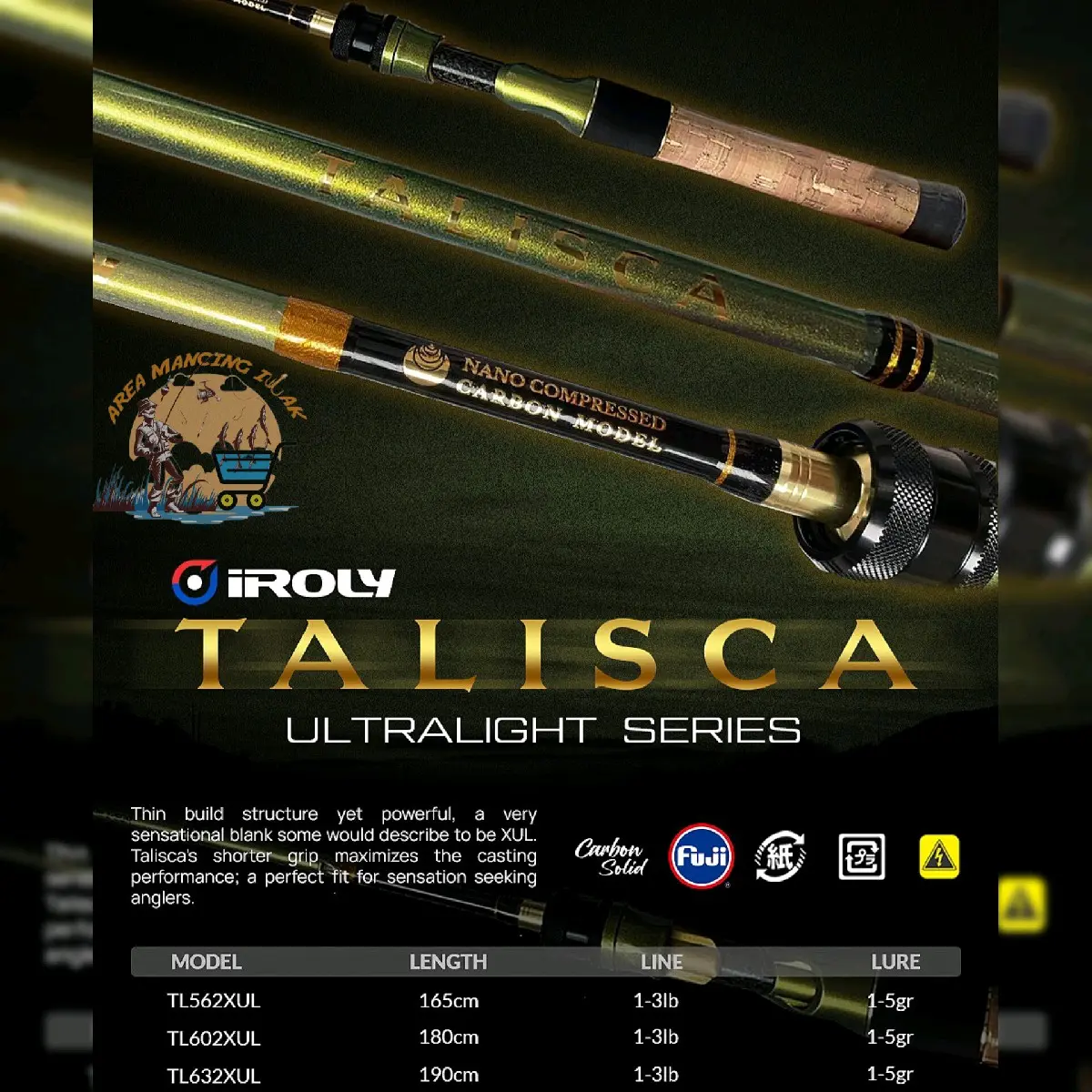 Joran Iroly Talisca Ultralight 165cm 180cm 190cm 1-3LB Fuji