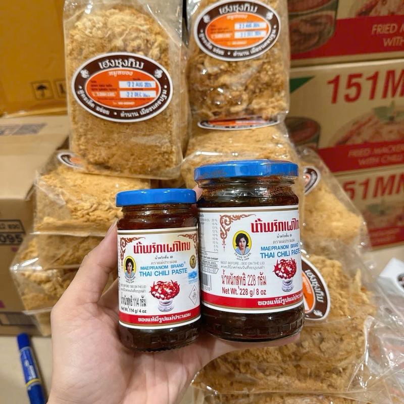 Sa tế Thai Chili Paste nước sốt Sate Thái Thuỳ Tiên - chà bông Thái Lan
