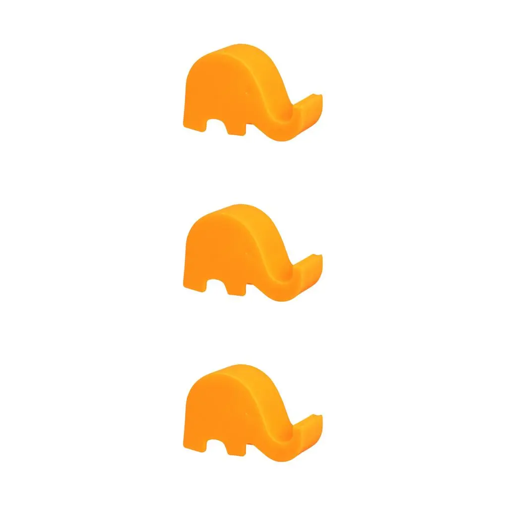 3 Set of Universal Home Office Phone Holder Bracket Hotel Cartoon Animal Smartphone Stand Support Cellphone Orange