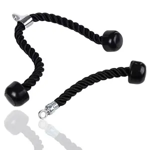 Tali Trisep Gym Fitness – Rope Pull Down Cable Attachment, Bahan Baja Kuat, Latihan Otot Resistensi 【KOSMEBLAB】