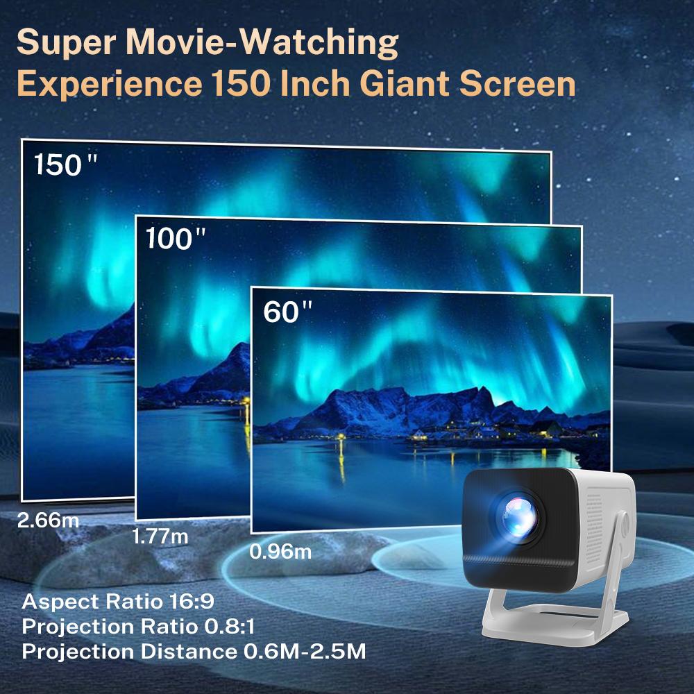 LYNCAST X1AR portable mini Projector 720P Bluetooth5.0  Supports 4K video with 180 degree rotation - Image 4