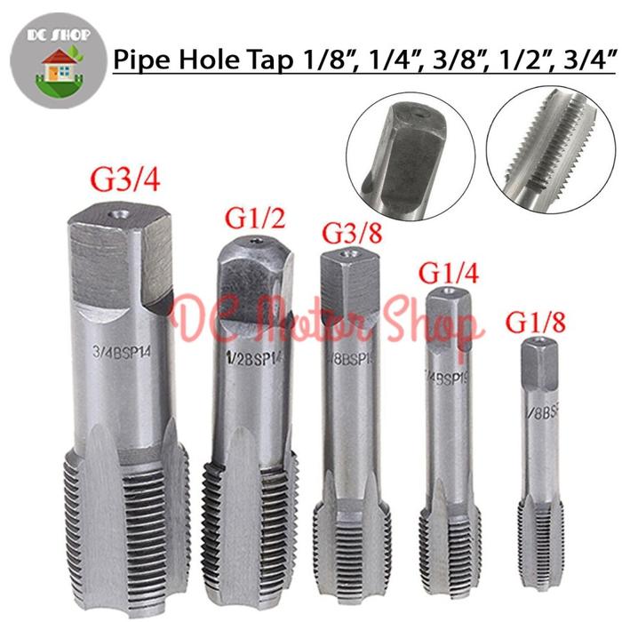 Thread Ulir Jual Pipe Hand Tap Metal BSP Drat Ulir Pipa Thread 1/8 1/4 3/8 1/2 3/4 ...