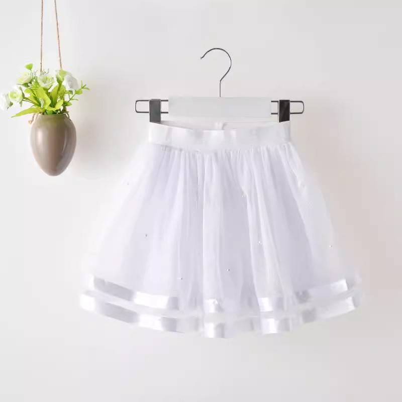 Product Introduction of Summer New Girls' Skirts Sweet Pleated Cake Princess Dress Fashion Half-Length Tulle Skirt Waist Skirt 7