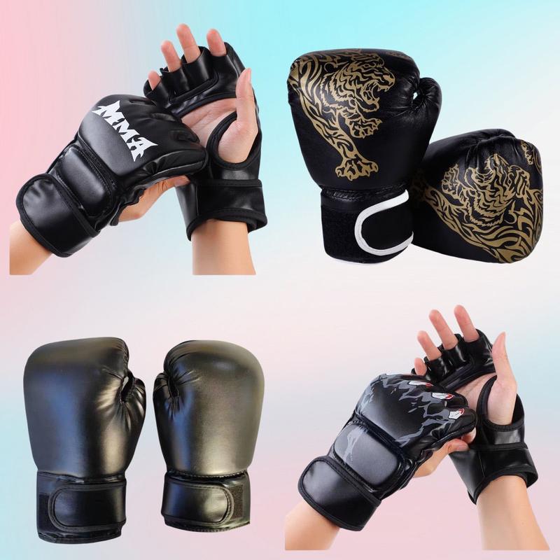 Găng Tay Đấm Bốc Dành Cho Người Lớn, Găng Tay Tập Luyện Chuyên Nghiệp, Chiến Đấu, Thích Hợp Cho Sanda, Muay Thái, Túi Đấm, Unisex, Găng Tay Nửa Ngón Tay Chiến Đấu, Được Thu Thập Bởi 2286 Người, Năm 2025 0