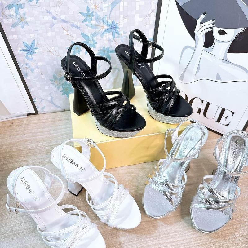 MT 008 _Guốc đúp quai sandal dây đan gót cao 12p - Trẻ trung, năng động, hottrend - Nữ - DéP Shoes giay loviie dép  cao  gót  7  phân