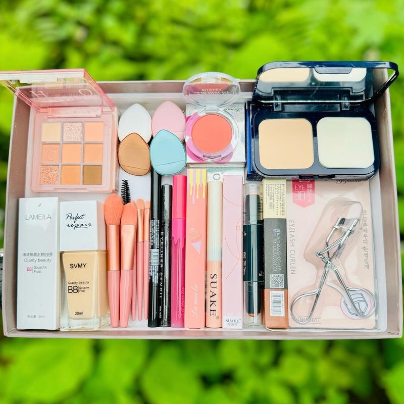 Bộ Sản Phẩm Trang Điểm/Bộ Trang Điểm Makuep 12 Món Y8  Đầy Đủ Bộ Trang Điểm Dành Cho Nữ : Kem Nền+phấn phủ+kẻ mắt+kẻ chân Mày+chuốt mi+tạo khối 2 Đầu+Bảng Mắt+ Son Môi Cosmetic