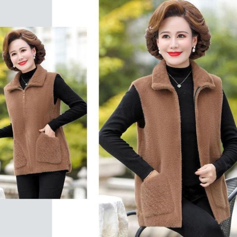 Áo GILE lông len trung niên hàng quang châu dành cho các cô các mẹ phối áo len hoặc chân váy đơn giản mà quý phái, sang trọng Nữ Top