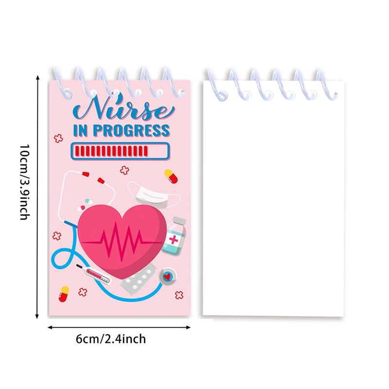 Product Introduction of Nurse Themed Mini Notepad, 24pcs/set Thank You Nurses Spiral Memo Pad, Pocket Notebook for Office Nursing Party Supplies 1