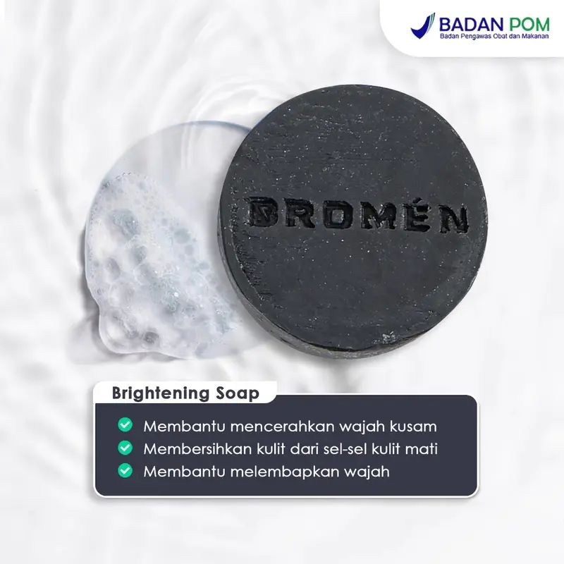 BROMEN BRIGHTENING SOAP / Sabun pencerah badan / Facial wash pencerah wajah / Hilangkan flek hitam Kusam 1