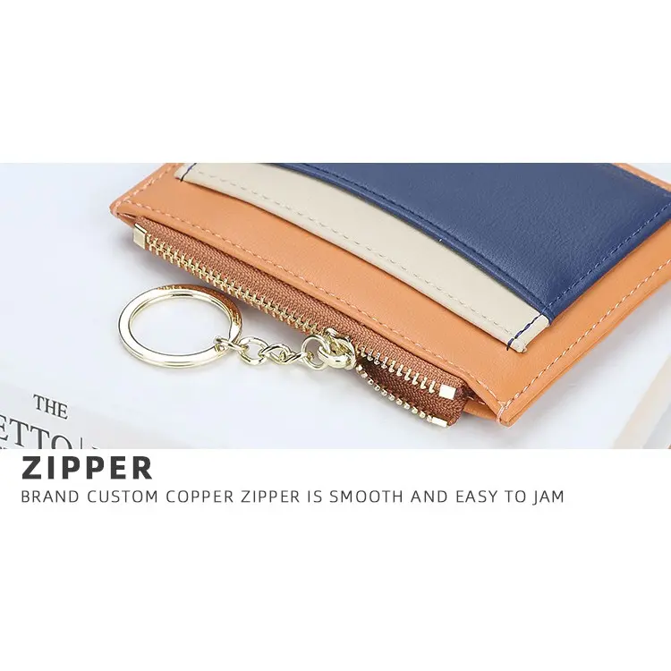 Ví bóp mini Nhiều Ngăn Baellerry Wallet có ngăn để thẻ, khóa zip rất tiện làm móc chìa khóa xe hơi, xe máy - K9120 5