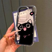 Gambar Sell_a_Case Creative and cute little black cat For iPhone 16 Pro Max 16 Plus 17 Air 17 Pro Max 16E Xr 15 Plus 15 14 13 11 Pro Max Casing - Pink, IP 11 dari SELL A CASE Kab. Tangerang 5 Tokopedia