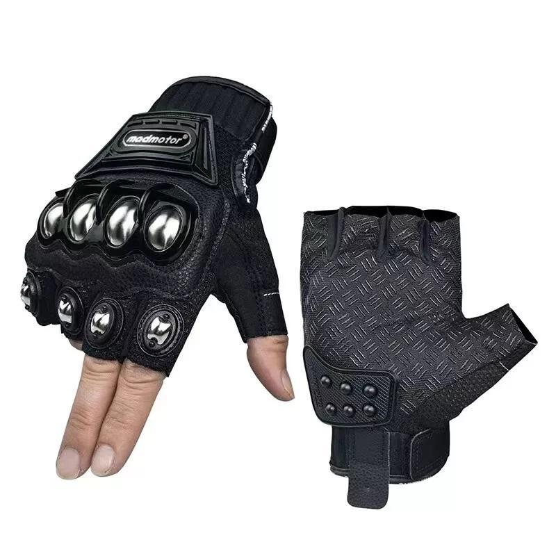 Motorcycle Half Finger Gloves, 1 Pair Outdoor Motorcycle Riding Gloves, Motorcycle Protective Gear for Men & Women 5