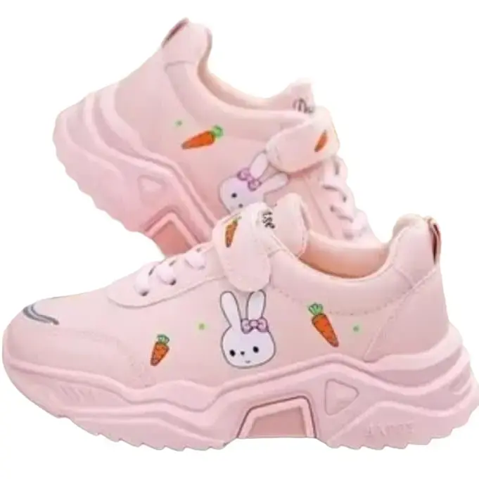 Sepatu sneakers import anak perempuan Print Motif CARROT RABBIT Kekinian|Sepatu Casual Anak Korean Style Terbaru Fashion 0
