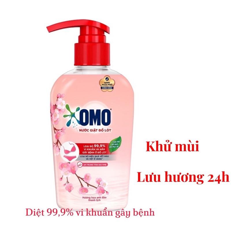 Nước giặt đồ lót OMO hương hoa Anh Đào chai 300g Làm Sạch
