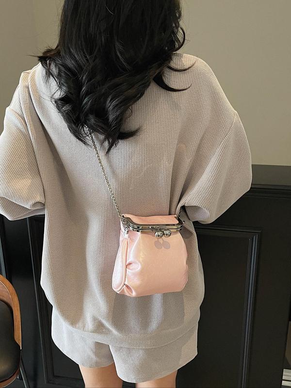Women's Fashionable Metallic Frame Design Crossbody Bag, Casual Versatile Shoulder Bag for Daily Used, Trendy All-match Commuter Bag 6