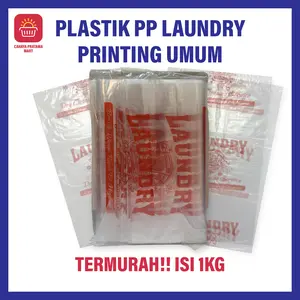 PLASTIK PP LAUNDRY Plastik Laundri Sablon PP printing Sablon 1KG SABLON PRINT UMUM KILOAN
