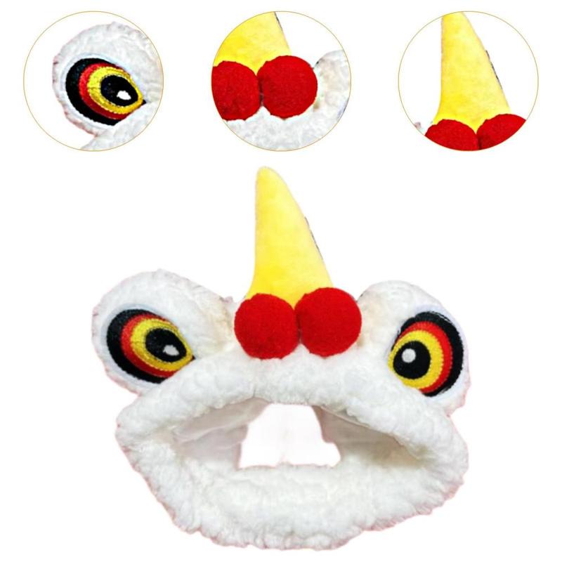 Product Introduction of Cat Costume Hat Celebration New Year Lion Dance Dog Headwear for Puppy 1