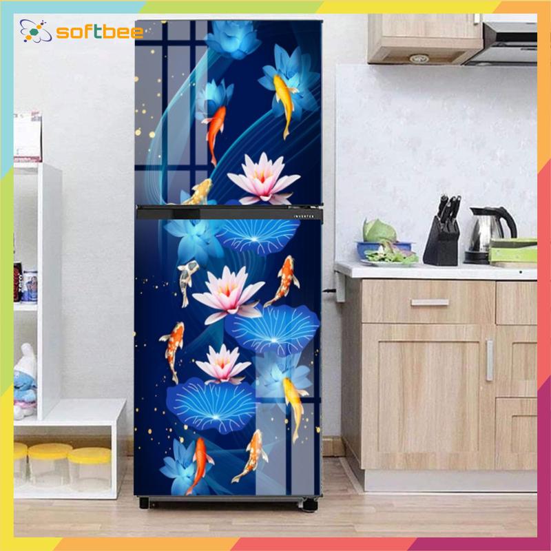  Decal tủ lạnh decal máy giặt chống nước gồm 4 kích thước chọn lựa in hình rõ nét keo bám dính tốt hình ảnh xúng xanh Decor miếng  dán miếng  dán Decor Phòng 