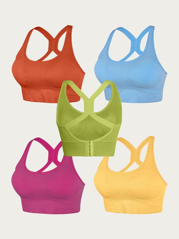 Women's Solid Wireless Bralette, Breathable Comfortable Backless Bra, Ladies Sportswear for Indoor Outdoor Wear, Women's Lingerie for Daily Wear 2